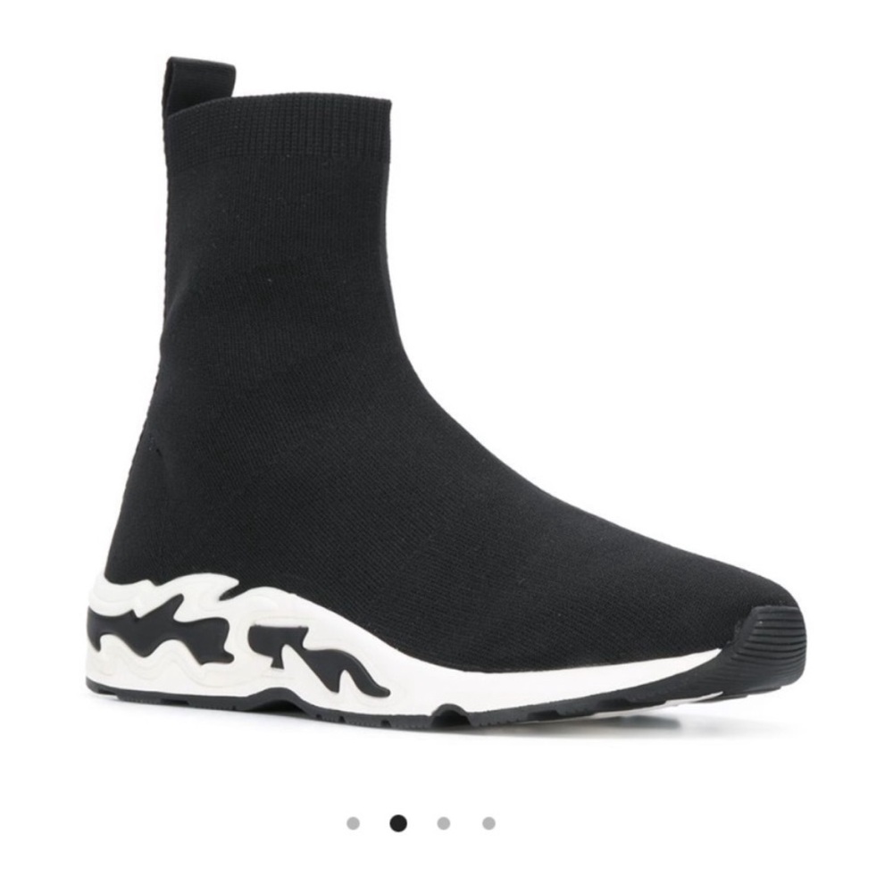 Sandro Black Flame Sock Sneakers Size 39